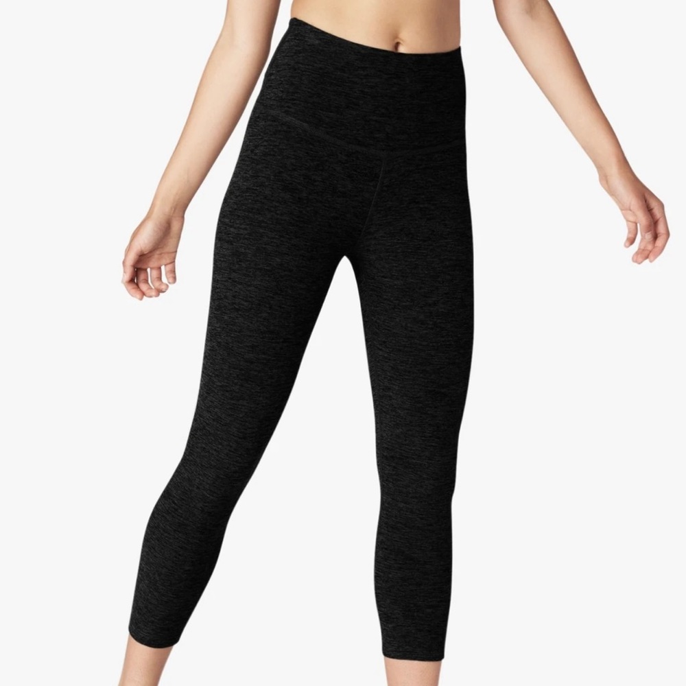 Beyond yoga darkest night space dye walk and talk high waisted leggings